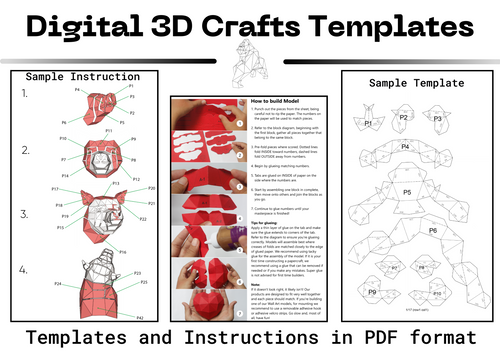 Panda Model - Digital PDF Template