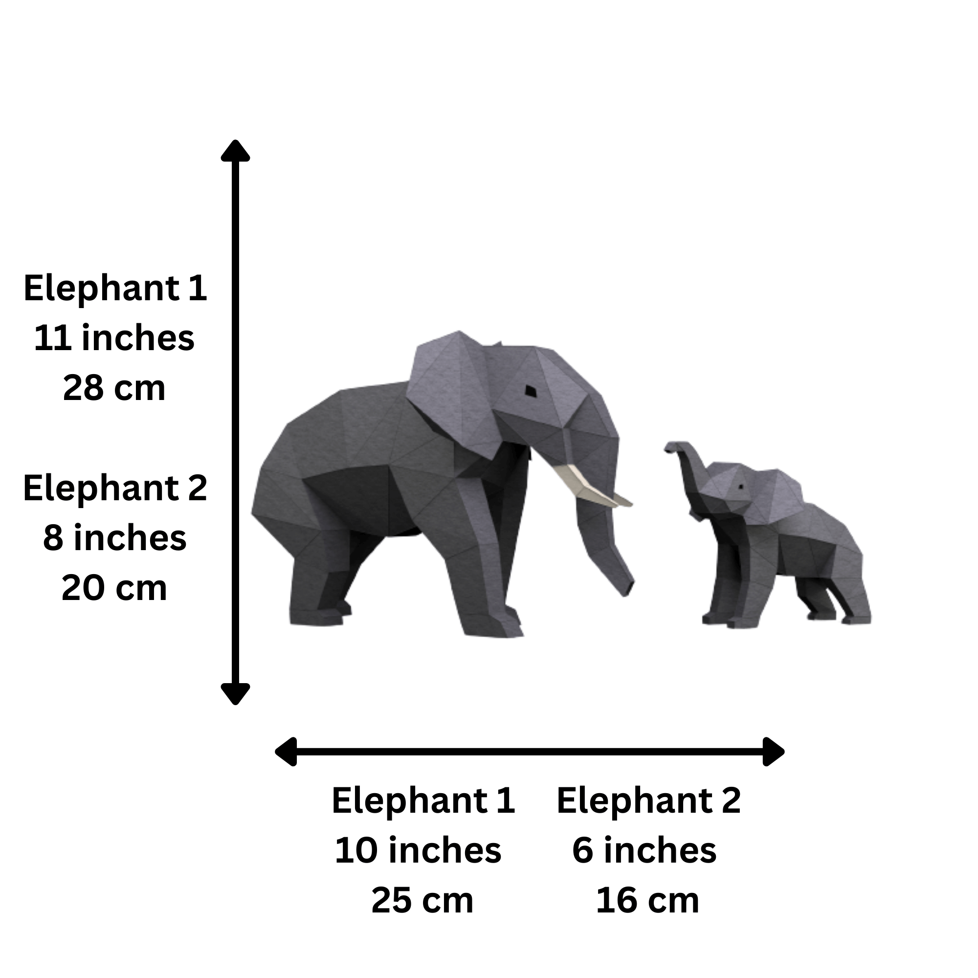 Elephant Paper Model Layout Elephants Model - PAPERCRAFT WORLD