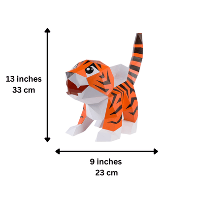 Baby Tiger 3D Paper Model, Lamp