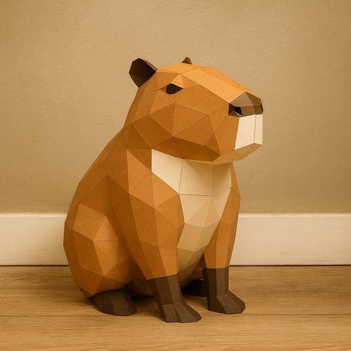 Zen Capybara 3D Papercraft