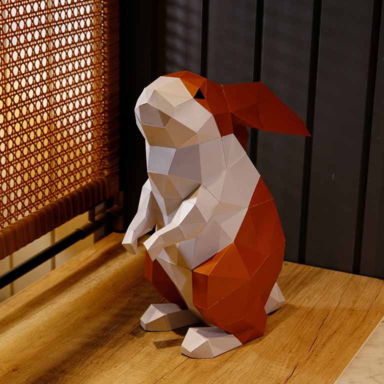 Free Bunny 3D Papercraft - PDF Template