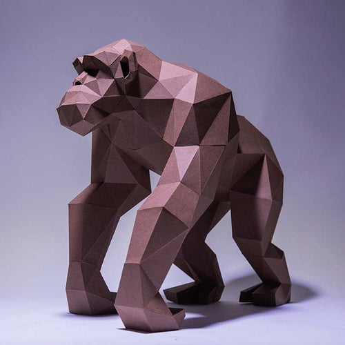 Chimp Craft Free Chimpanzee 3D Papercraft - PDF Template