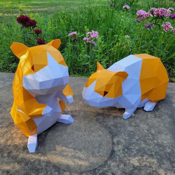 Hamster Model - Digital PDF Template - PAPERCRAFT WORLD