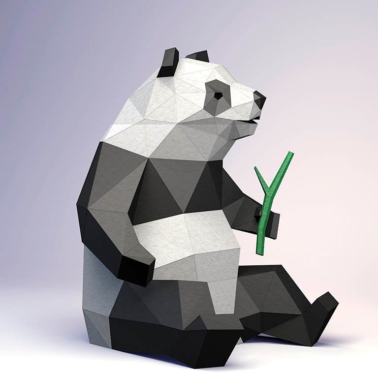 Panda Project File Free Panda 3D Papercraft - PDF Template