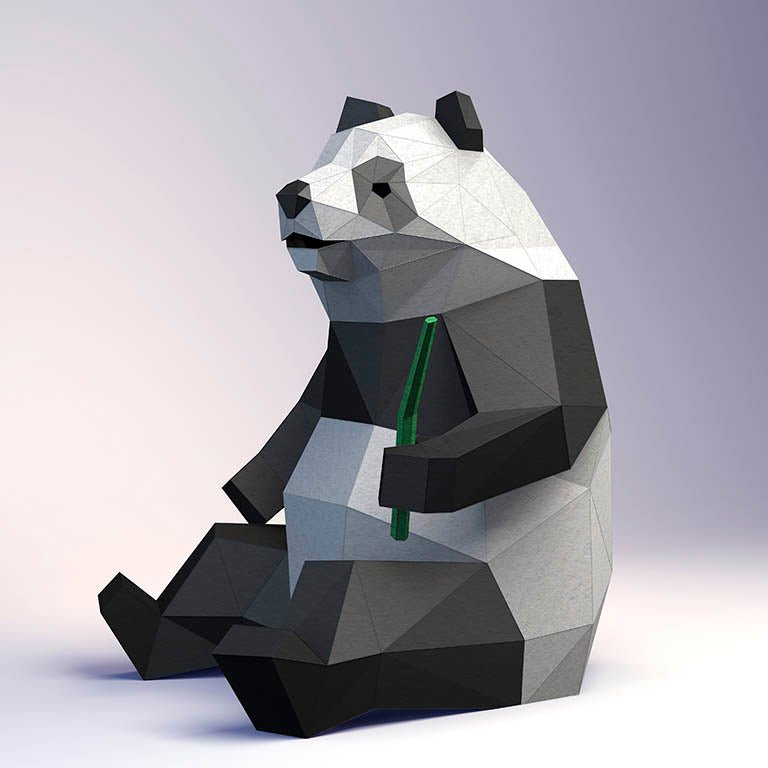 Panda Project File Free Panda 3D Papercraft - PDF Template