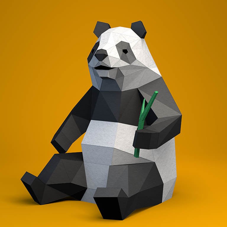Panda Project File Free Panda 3D Papercraft - PDF Template