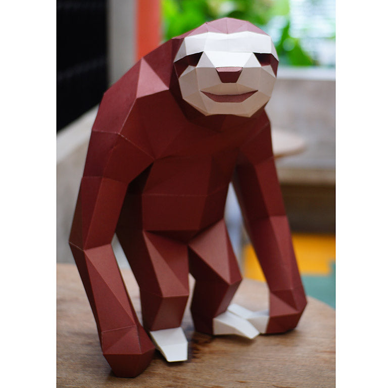 Papercraft Sloth Templete Free Standing Sloth 3D Papercraft - PDF Template