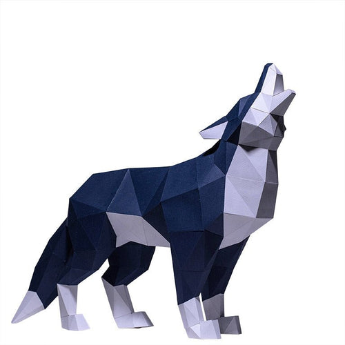Standing Wolf 3D Model - Refurbished