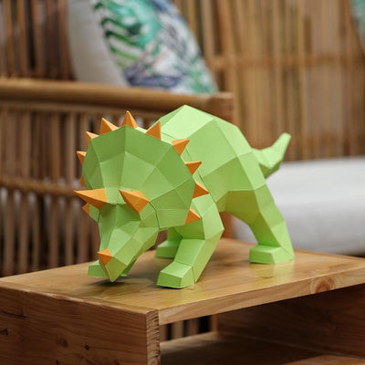 Triceratops 3D Paper Model, Lamp