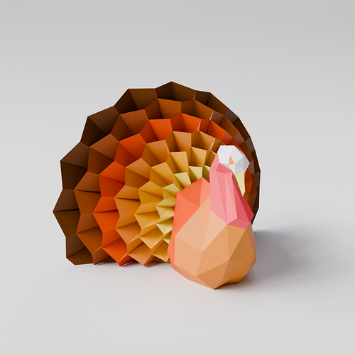 Sitting Turkey 3D Model