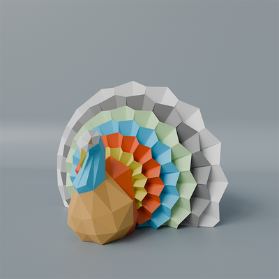 Sitting Turkey 3D Model