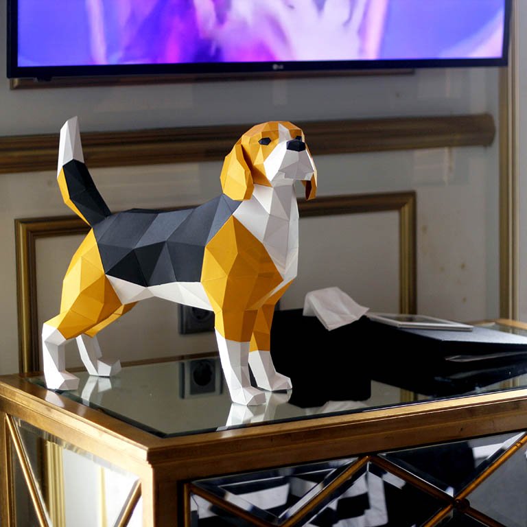 3D Beagle Dog Model - Main Image