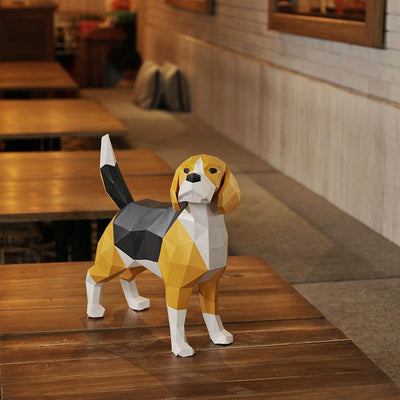 3D Beagle Dog Model - PAPERCRAFT WORLD