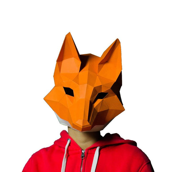 3d-paper-fox-mask-halloween-fox-mask-papercraft-world for Free Printable 3d Fox Mask Template 3D Paper Fox Mask | Halloween Fox Mask - PAPERCRAFT WORLD for Free Printable 3d Fox Mask Template