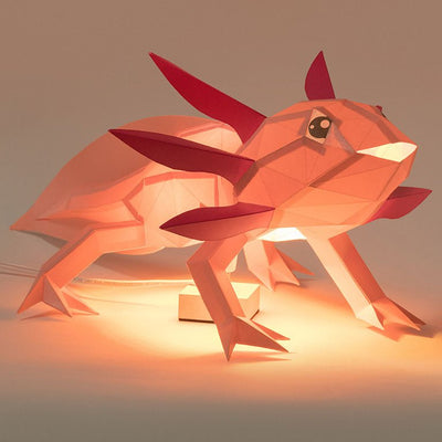 Axolotl 3D Paper Model, Lamp - PAPERCRAFT WORLD