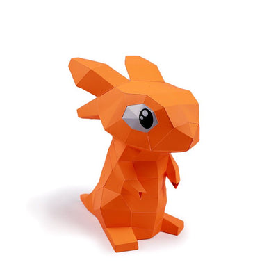 Baby Dragon 3D Paper Model - Orange, Lamp - PAPERCRAFT WORLD