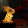 Baby Dragon 3D Paper Model - White, Lamp - PAPERCRAFT WORLD