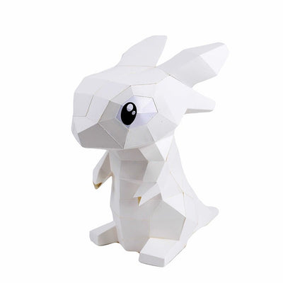 Baby Dragon 3D Paper Model - White, Lamp - PAPERCRAFT WORLD