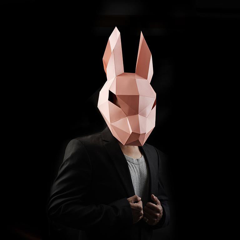 Folded Rabbit Mask Full Head Rabbit Mask
