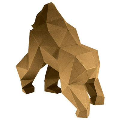 Gorilla 3D Model - Gold Limited Edition - PAPERCRAFT WORLD