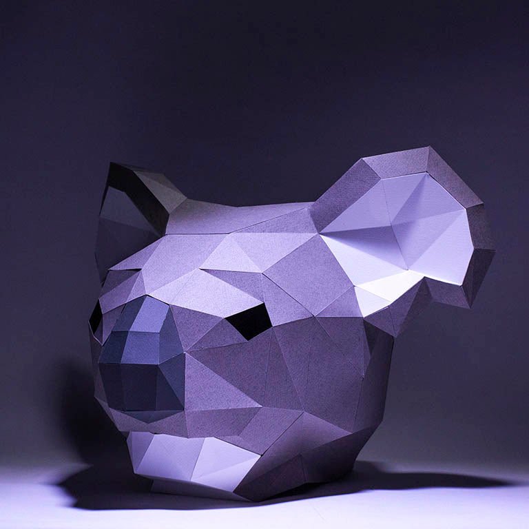 Papercraft World | Cat Paper Mask | Papercraft Cat Art