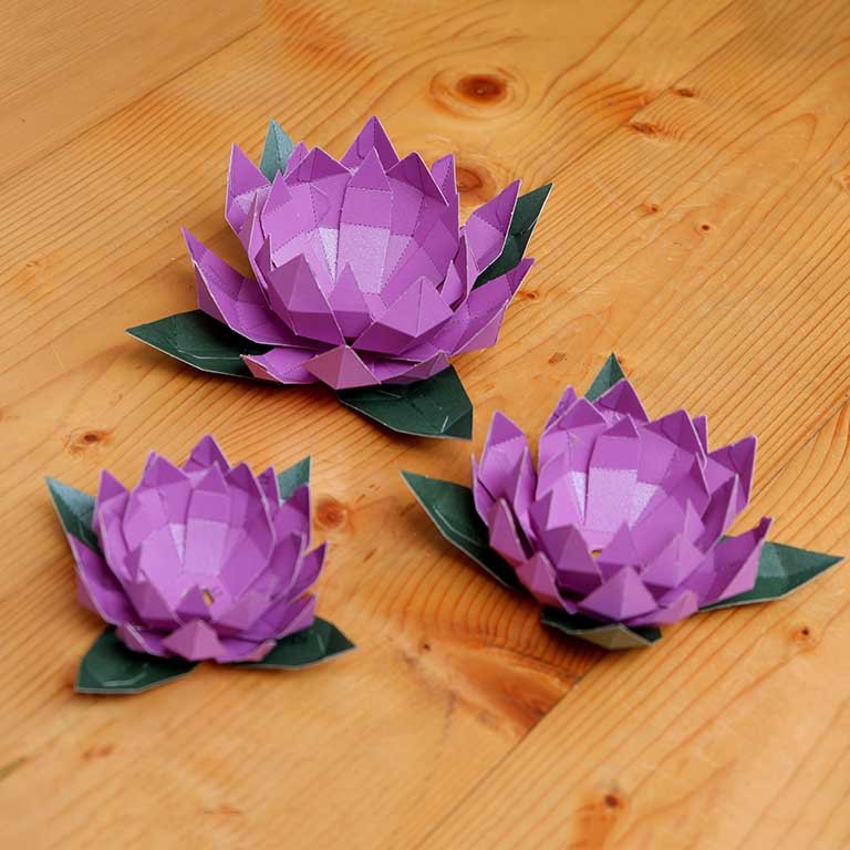 Home / All Papercraft Products / Lotus Paper Craft Flower - Low Poly