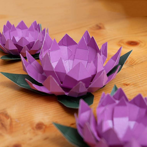Lotus Paper Craft Flower - Low Poly 3D Model Kit You Can Build ...