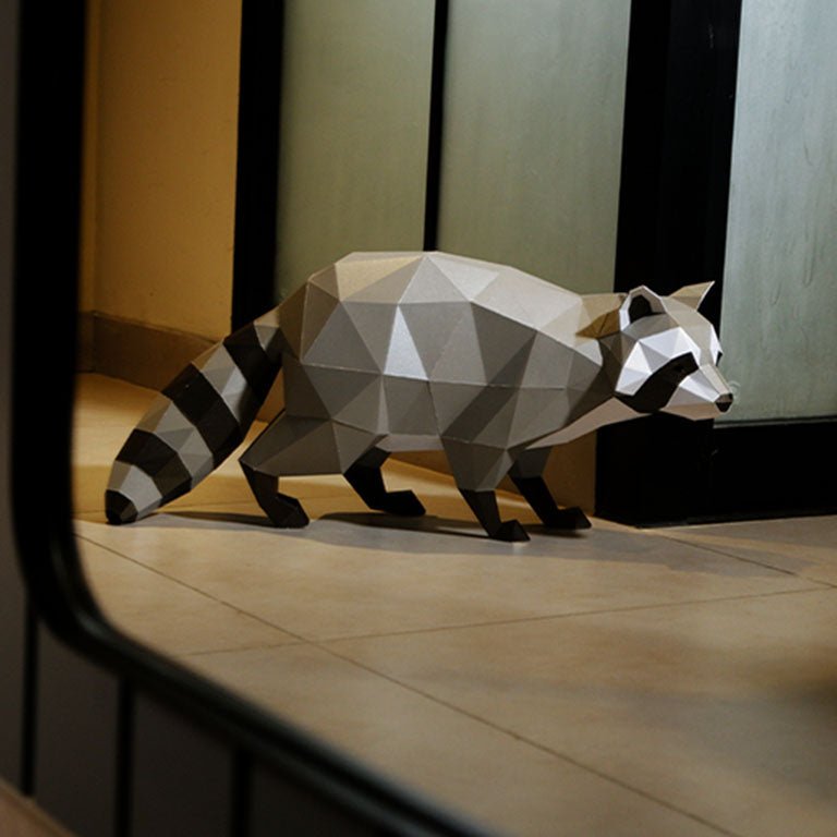 Cardboard Racoon 3D Raccoon Model | Papercraft Raccoon Art - PAPERCRAFT WORLD