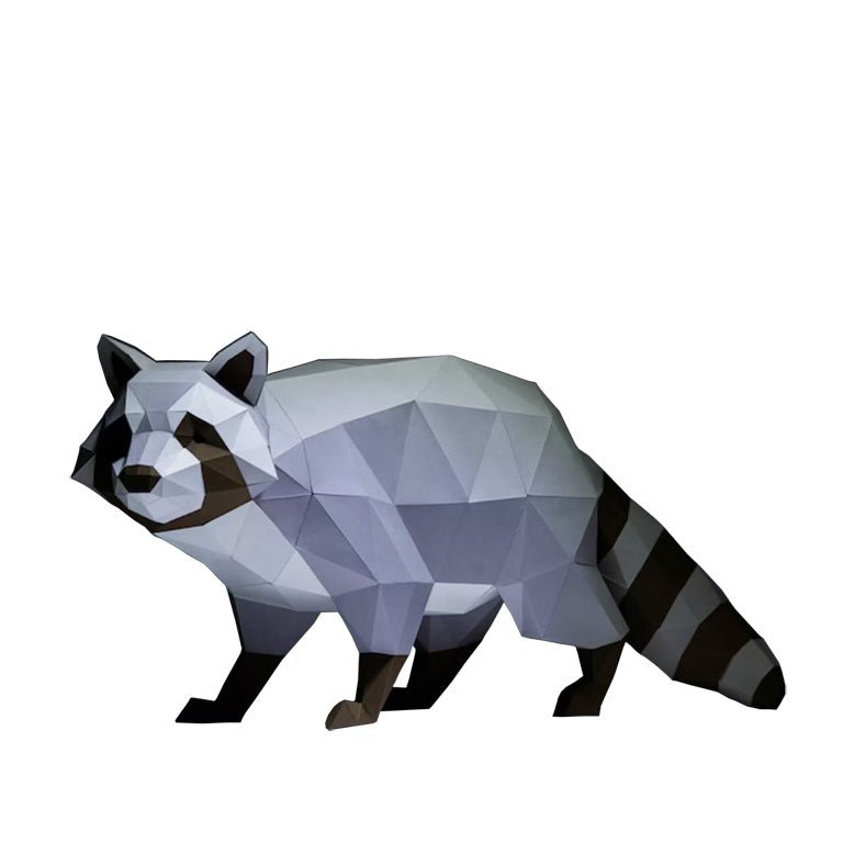 3d Papper Raccoon 3D Raccoon Model | Papercraft Raccoon Art - PAPERCRAFT WORLD