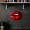 Red 3D Lips Wall Art