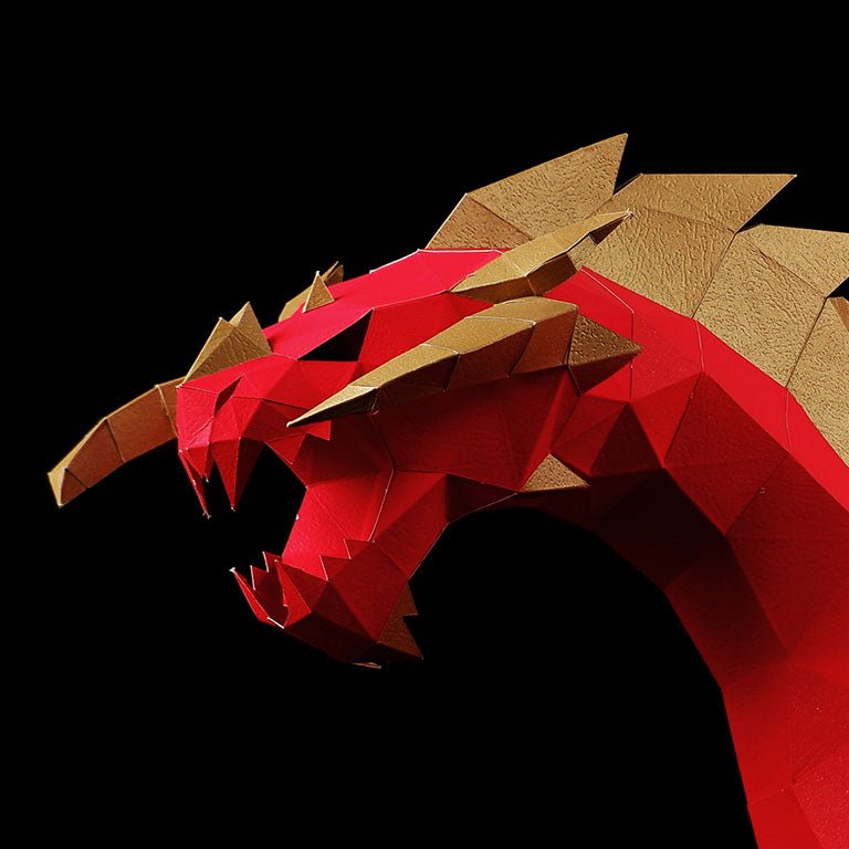 Red Dragon Model | Dragon Art - PAPERCRAFT WORLD