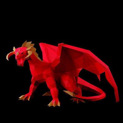 Red Dragon Model - PAPERCRAFT WORLD