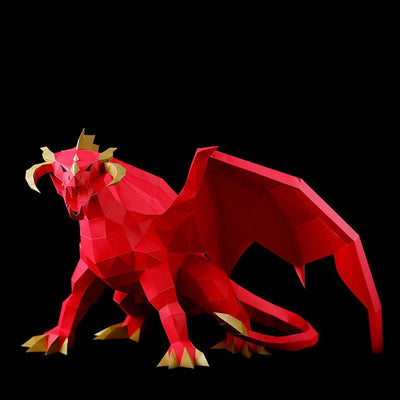 Red Dragon Model - PAPERCRAFT WORLD