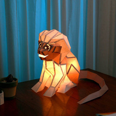 Tamarin 3D Paper Model, Lamp - PAPERCRAFT WORLD