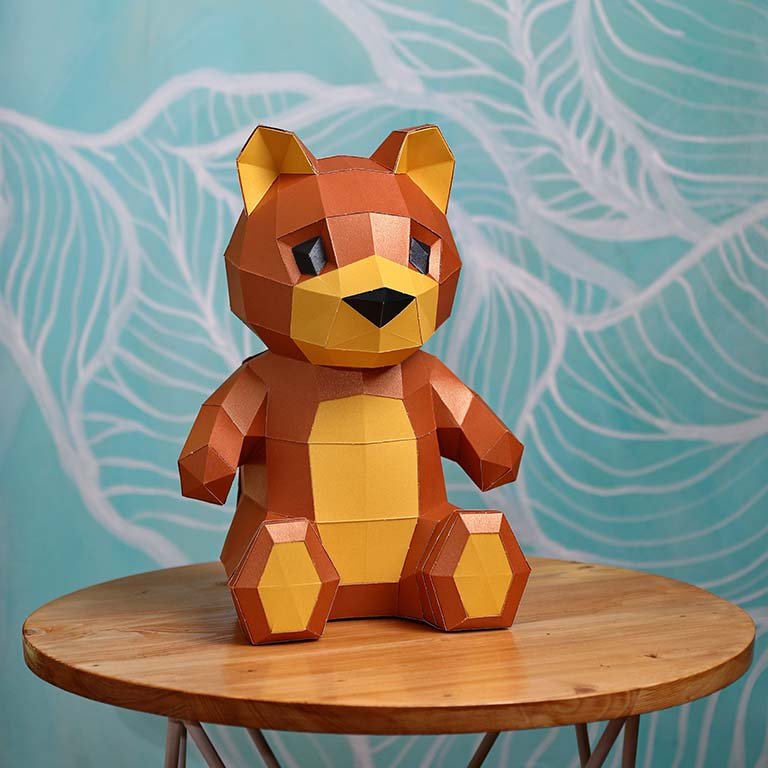 Teddy Bear 3D Paper Model | Teddy Lamp - PAPERCRAFT WORLD