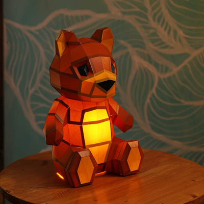 Teddy Bear 3D Paper Model, Lamp - PAPERCRAFT WORLD