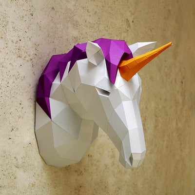 Unicorn Head Wall Papercraft - PAPERCRAFT WORLD