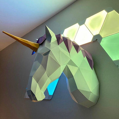 Unicorn Head Wall Papercraft - PAPERCRAFT WORLD
